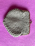 MONEDERO DE CROCHET  ARTESANAL CON CIERRE METALÍCO VINTAGE