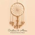Atrapasueños gigante de macramé de pared "CIRCULO SOLAR"